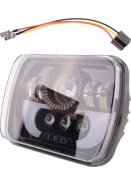 300W 5x7 LED Farlar LED Mühürlü Işın Kafa Işık Lambası Wrangler Yj Xj Için Yüksek Düşük Işınlı LED Far (Yurt Dışından)