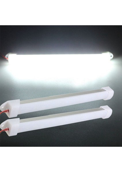 8x 12V Araba LED Smd Iç Işık Çubuğu Tüp Şerit Lamba Van Tekne Karavan Soğuk Beyaz (Yurt Dışından) fiyatları