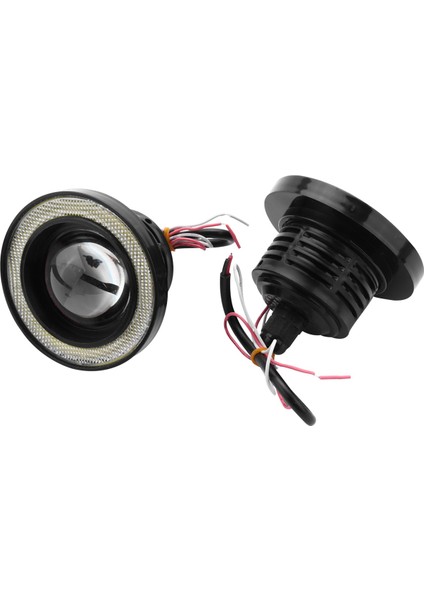 2 Adet Araba Evrensel 3.5 Inç Cob Angel Eye Sis Farları Farlar Beyaz (Yurt Dışından)