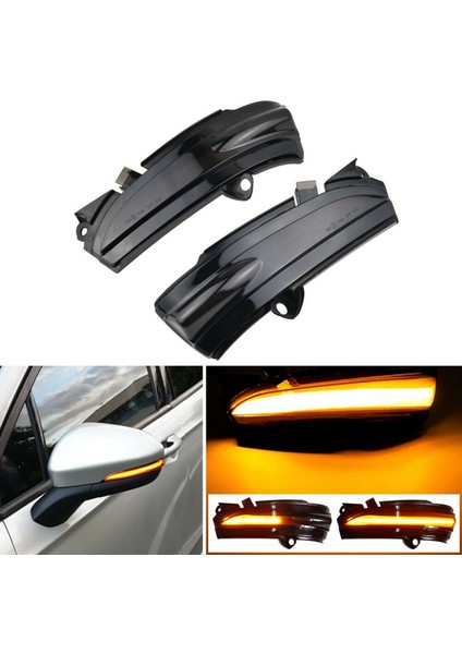 4x Araba LED Yan Kanat Dinamik Dönüş Sinyal Işığı Dikiz Aynası Göstergesi Mondeo Mk5 V 5 2014-2019 Amber (Yurt Dışından)