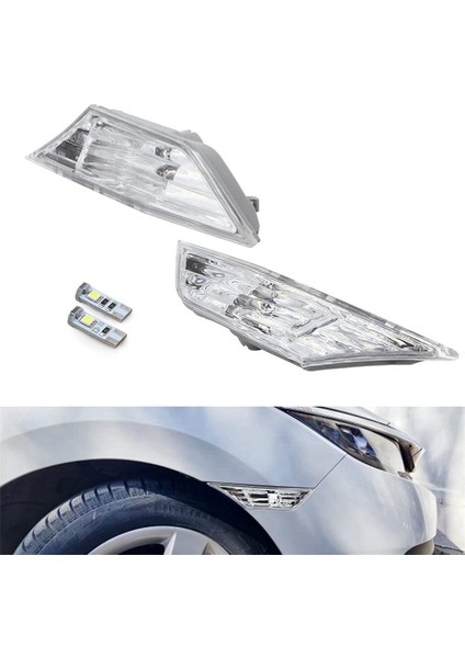 6x Araba LED Yan Işaretleyici Dönüş Sinyali Lambası T10 Ampuller Için 2016 2017 2018 2019 (Yurt Dışından)