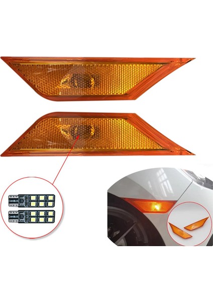 3x Yan Işaretleyici Dönüş Sinyali Işık Yan Yaprak Lambası 2016-2020 Için LED Ampul ile 34350TETH01 34300TETH01 (Yurt Dışından)