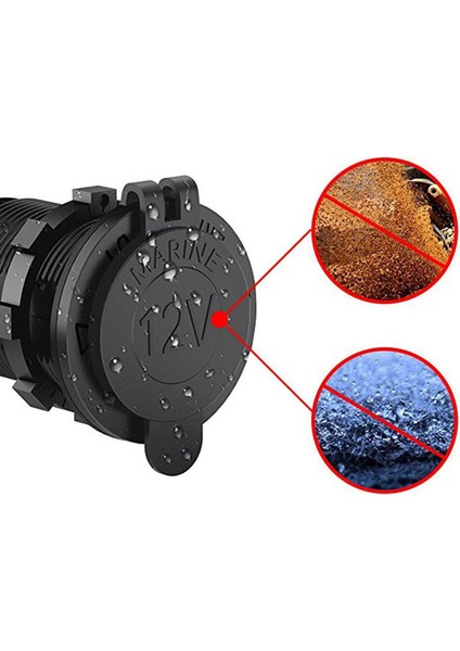 Mavi LED Göstergeli 2 Paket Şarj Aleti Çakmak, Araç Çakmak Şarj Soketi 0,6 M Bağlantı Kablosu Araba Deniz Motosikleti (Yurt Dışından) fırsatları