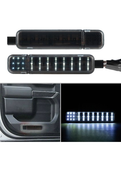 4x 12V Araç Ön Iç Kapı Paneli Gösterge Işığı H2/ 15021517 Için LED Işık (Yurt Dışından)