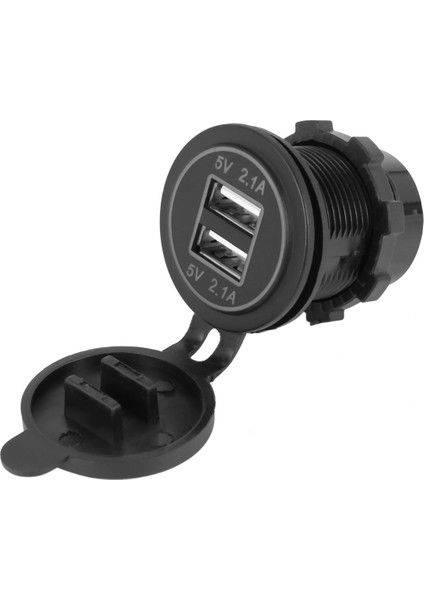 8x 5V 4.2A Çift 2usb Şarj Soketi Adaptörü Güç Çıkışı Için 12V 24V Araba Motosiklet (Mavi) (Yurt Dışından)