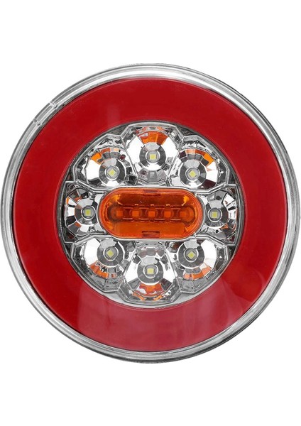 4x Yuvarlak LED 4 In 1 Kamyon Kuyruk Lambası 12-24 V Dinamik Kuyruk Dönüş Sinyali Ters Arka Fren Stop Lambası Römork Kamyon Rv (Yurt Dışından)