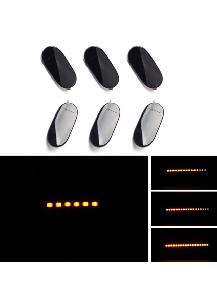 Merdes-Benz W906 06-18 ile Uyumlu 6x LED Yan Işaret Dönüş Sinyali Işıkları (Yurt Dışından)