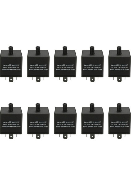 10X 12 V 3 Pin LED Ayarlanabilir Araba Flaşör Flaş Röle Dönüş Sinyali Işık Göstergesi Için (Yurt Dışından)
