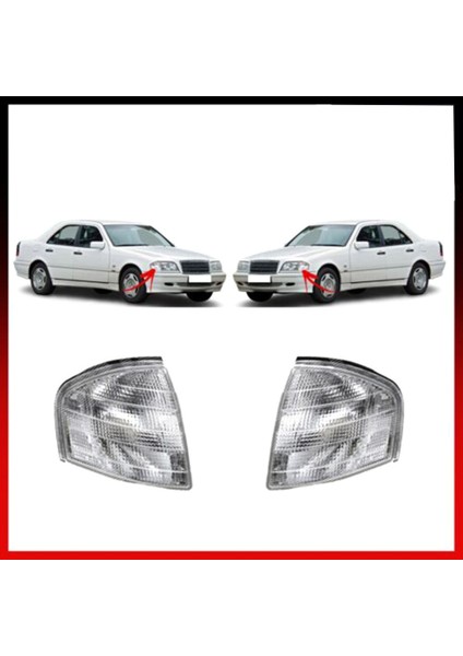 Ön Gösterge Köşe Işık Sinyal Lambası Mercedes Benz C-Class W202 C180 C220 C200 C250 Lh 2028260943 Rh 2028261043 (Yurt Dışından)