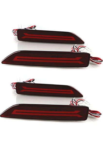 4 Adet-V 2007 2008 2009 Çok Fonksiyonlu LED Arka Tampon Işık Arka Sis Lambası Oto Ampul Fren Lambası (Yurt Dışından)