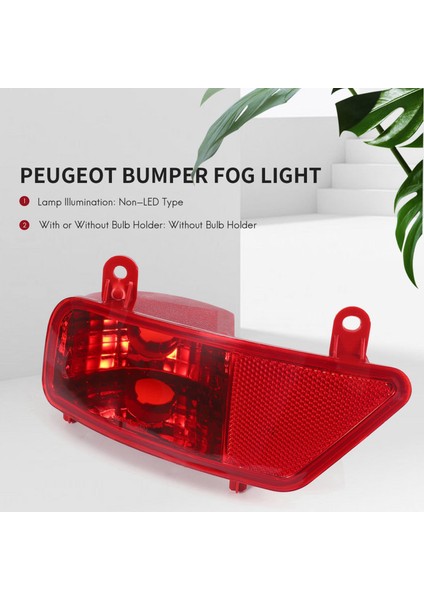 Araba Arka Tampon Sis Farları Yansıtıcı Işıklar Peugeot 3008 2009 2010 2011 2012 2013 2014 2015 5.0 2 R (Yurt Dışından) indirimleri