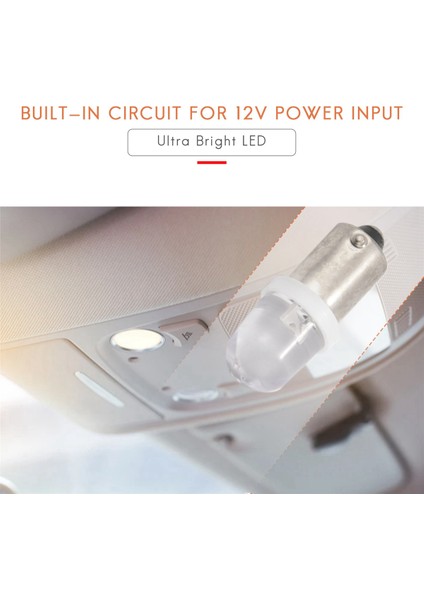 100 Adet BA9S 1895 H6W 53 57 Süngü LED Ampuller Araba Harita Lambası 12 V Beyaz (Yurt Dışından)
