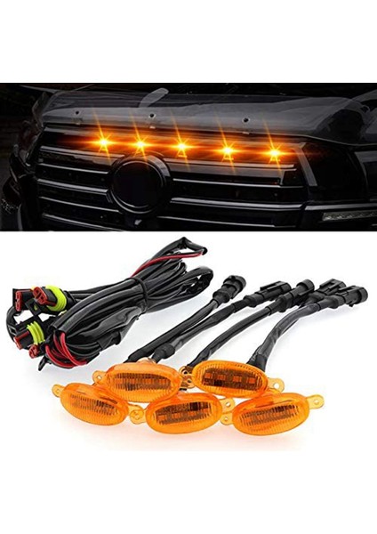 10 Adet Araba Ön Tampon LED Izgara Lambası Ön Izgara Drl Gündüz Farı Suv 2014-2020 Için (Yurt Dışından)