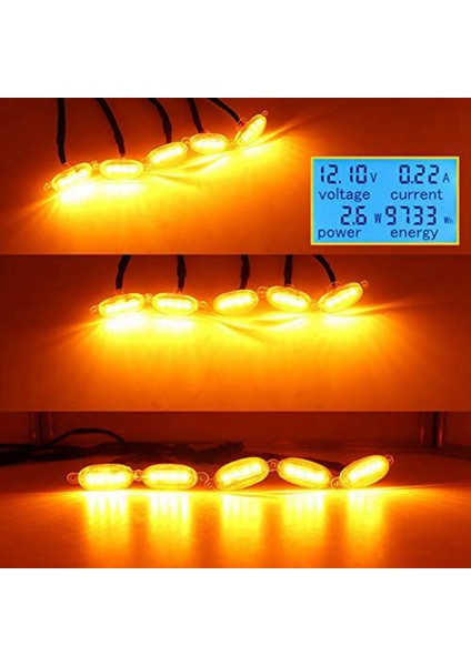 10 Adet Araba Ön Tampon LED Izgara Lambası Ön Izgara Drl Gündüz Farı Suv 2014-2020 Için (Yurt Dışından)