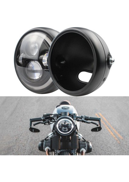 2x 5-3/4 Inç 5.75 Inç Motosiklet Farlar Konut Kovası Motosiklet Aksesuarları Siyah (Yurt Dışından) modelleri