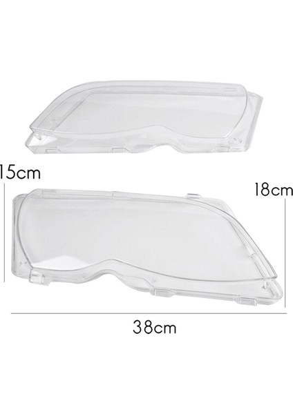 L & R Bmw E46 3 Serisi 4 Kapılı 320I 325I 330I 2002-2005 Araba Far Camı Kapağı Lamba Gölge Len Kafa Işık Muhafazası Kapağı (Yurt Dışından) indirimleri