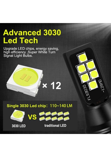 2x Hb4 9006 LED Sis Farı Ampulü Gelişmiş 3030 Smd Gündüz Çalışan (Yurt Dışından)