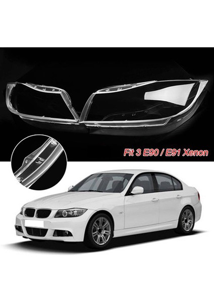 Araba Kafa Işık Gölge Xenon Far Şeffaf Lens Kabuk Kapak Bmw 3 Serisi Için E90 E91 2005-2012 Sağ Ön (Yurt Dışından) modelleri