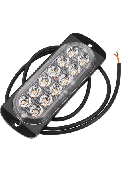 4 Adet 12-Led Amber Flaş Yanıp Sönen Kurtarma Strobe Araba Acil Durum Sinyal LED Turuncu Izgara Arıza Işığı Sis Lambası Beacon (Yurt Dışından)