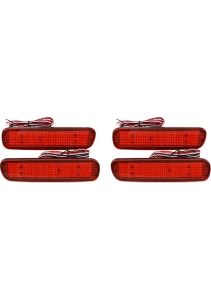 2x Araba LED Arka Tampon Reflektör Işık Land Cruiser 100/CYGNUS LX470 LED Uyarı Işığı Fren Lambası (Yurt Dışından)