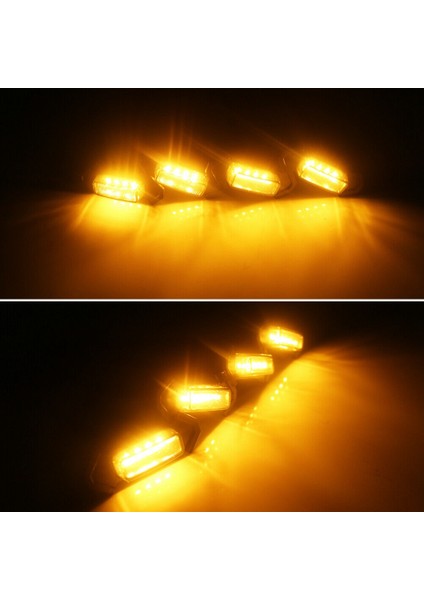 2x [ Tak ve Çalıştır ] Araba LED Ön Izgara Füme Kehribar Işık (Yurt Dışından)