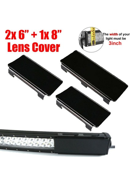 LED Işık Çubuğu Kamyon Offroad 4WD Suv Atv Için 2 Adet 20 Inç Koruyucu Siyah Lens Kapağı (Yurt Dışından)