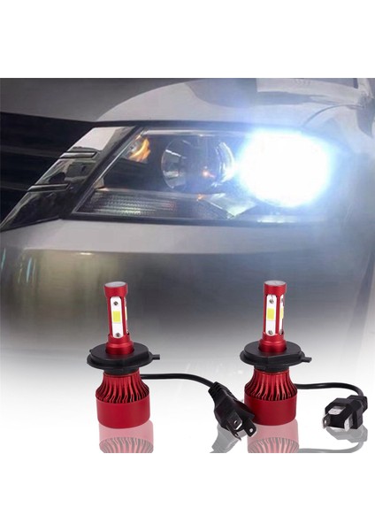 6x H4 Hb2 9003 2200W 330000LM 4 Taraflı LED Far Kiti Hi/lo Güç Ampulleri 6000K (Yurt Dışından)