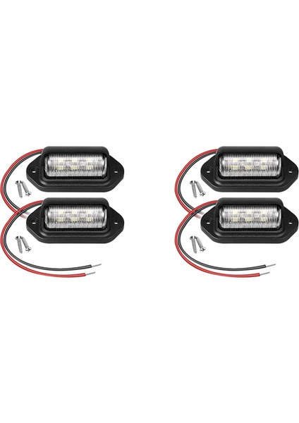 4 Adet 12 V LED Plaka Lambası Araba Tekneler Için Motosiklet Otomotiv Uçak Rv Kamyon Römork Dış Lambalar (Yurt Dışından)