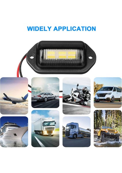 4 Adet 12 V LED Plaka Lambası Araba Tekneler Için Motosiklet Otomotiv Uçak Rv Kamyon Römork Dış Lambalar (Yurt Dışından)