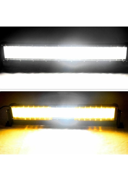 2 Adet 20 Inç Amber Geçmeli Lens Kapağı 6 Inç + 8 Inç Offroad LED Işık Çubuğu Atv Suv (Yurt Dışından)