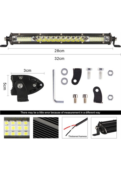 2 Adet 12 Inç LED Işık Çubuğu LED Çalışma Çatı Işıkları Bar 12 V 24 V Sel Spot Işın Sürüş Lambaları Offroad Suv Kamyon (Yurt Dışından) fırsatları
