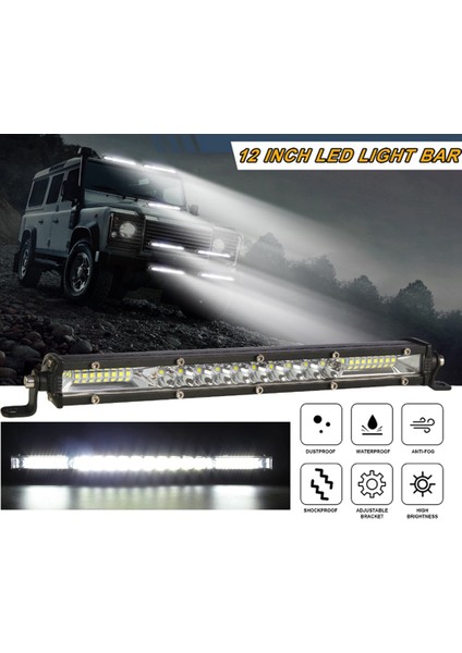 2 Adet 12 Inç LED Işık Çubuğu LED Çalışma Çatı Işıkları Bar 12 V 24 V Sel Spot Işın Sürüş Lambaları Offroad Suv Kamyon (Yurt Dışından) indirimleri