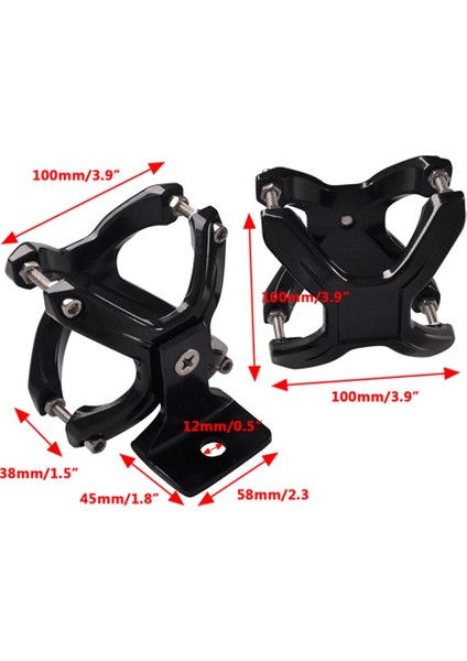 2-3 Inç Tüp Tampon Çubuğu Için Ayarlanabilir LED Çalışma Işığı Braketi Tüp Rulo ve Kafes Evrensel X-Clamp Işık Montaj Montaj Braketleri Kelepçe - 2 Parça (Yurt Dışından)