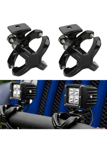 2-3 Inç Tüp Tampon Çubuğu Için Ayarlanabilir LED Çalışma Işığı Braketi Tüp Rulo ve Kafes Evrensel X-Clamp Işık Montaj Montaj Braketleri Kelepçe - 2 Parça (Yurt Dışından)