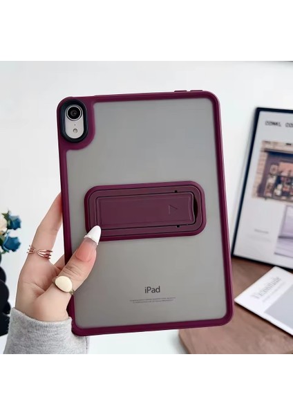 Apple iPad 7 8 9 Nesil 10.2 Inç Uyumlu Standlı Arkası Mat Kamera Koruyuculu Kılıf