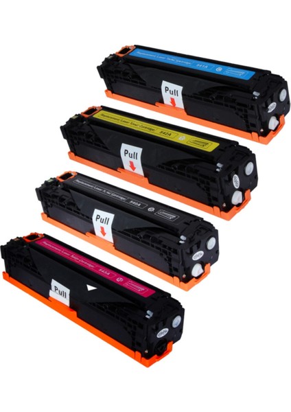 Hp CB540A 541A 542A 543A Takım Yüksek Kapasite Muadil 4 Renk Toner