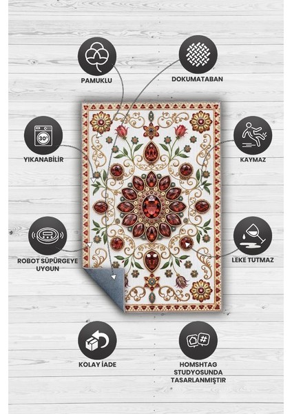Lal Taşı Halısı Kırmızı Renkli Enerji Taşı Figürlü Halı Spiritüel Temalı Modern Halı fırsatları