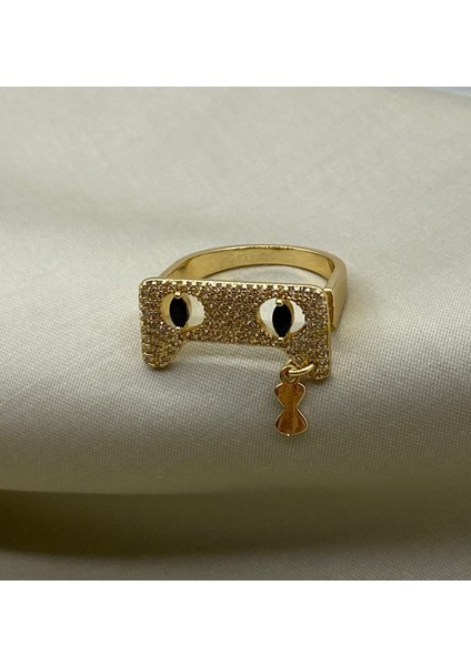 Çelik Rose Gold Renk Taşlı Ayarlanabilir Yüzük fiyatları