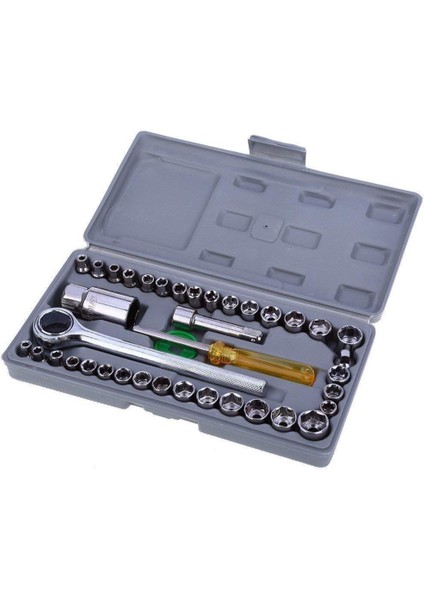 40 Parça Lokma Takımı Plastik Kutulu Combınatıon Socket Wrench Set (4738)