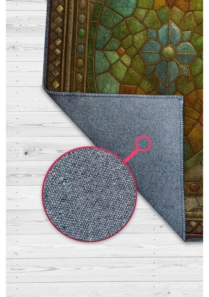 Ammolite Taşı Halısı Yeşil Renk Enerji Taşı Figürlü Halı Spiritüel Temalı Modern Halı modelleri