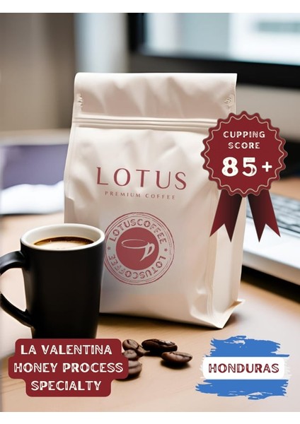 Honduras La Valentina Honey Process 85+ Puanlı Specialty Çekirdek Kahve 250 gr