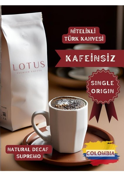 Kafeinsiz Nitelikli Türk Kahvesi 250 gr