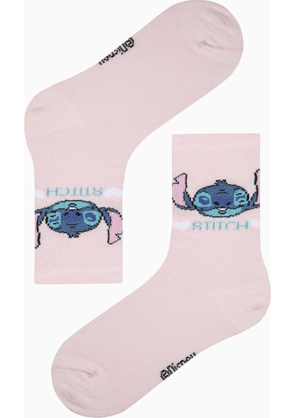 Kız Çocuk Stitch Çok Renkli 2li Soket Çorap - Stitch Koleksiyonu