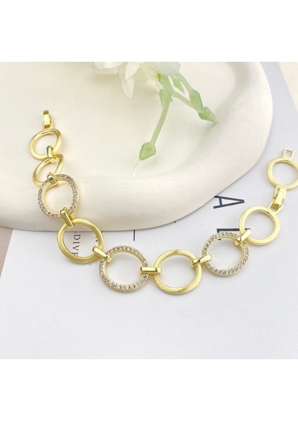 Halka Bileklik Kuyumcu Model Kadın Bileklik Vip Seri 14 Ayar Gold 17+3cm fiyatları