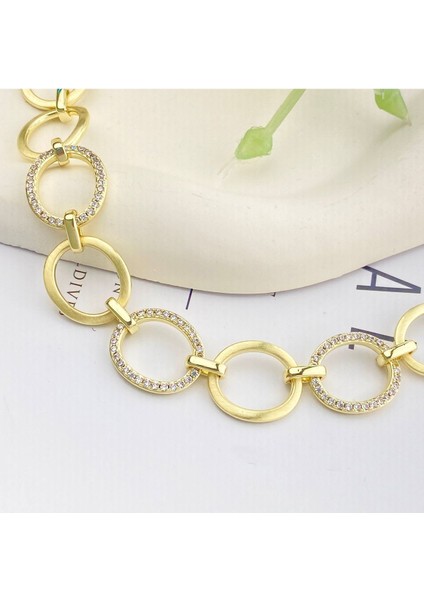 Halka Bileklik Kuyumcu Model Kadın Bileklik Vip Seri 14 Ayar Gold 17+3cm modelleri