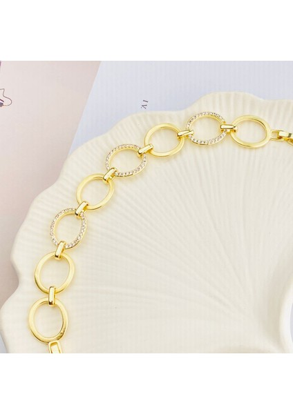 Halka Bileklik Kuyumcu Model Kadın Bileklik Vip Seri 14 Ayar Gold 17+3cm fırsatları