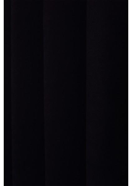 Siyah Düz Ada Fon Perde V-33 Tek Kanat 1x3 Sık Pile fırsatları