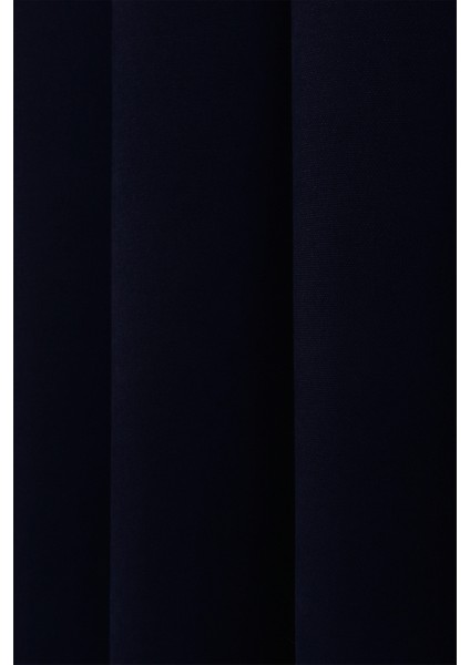 Lacivert Düz Ada Fon Perde V-32 Tek Kanat 1x3 Sık Pile fırsatları