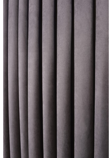 Gri Düz Ada Fon Perde V-12488 Tek Kanat 1x3 Sık Pile modelleri