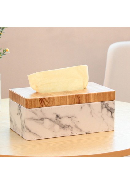 2x Dikdörtgen Mermer Pu Yüz Tahıl Doku Kutusu Kapağı Peçete Tutucu Kağıt Havluluk Konteyner Ev Dekor Için (Yurt Dışından) indirimleri